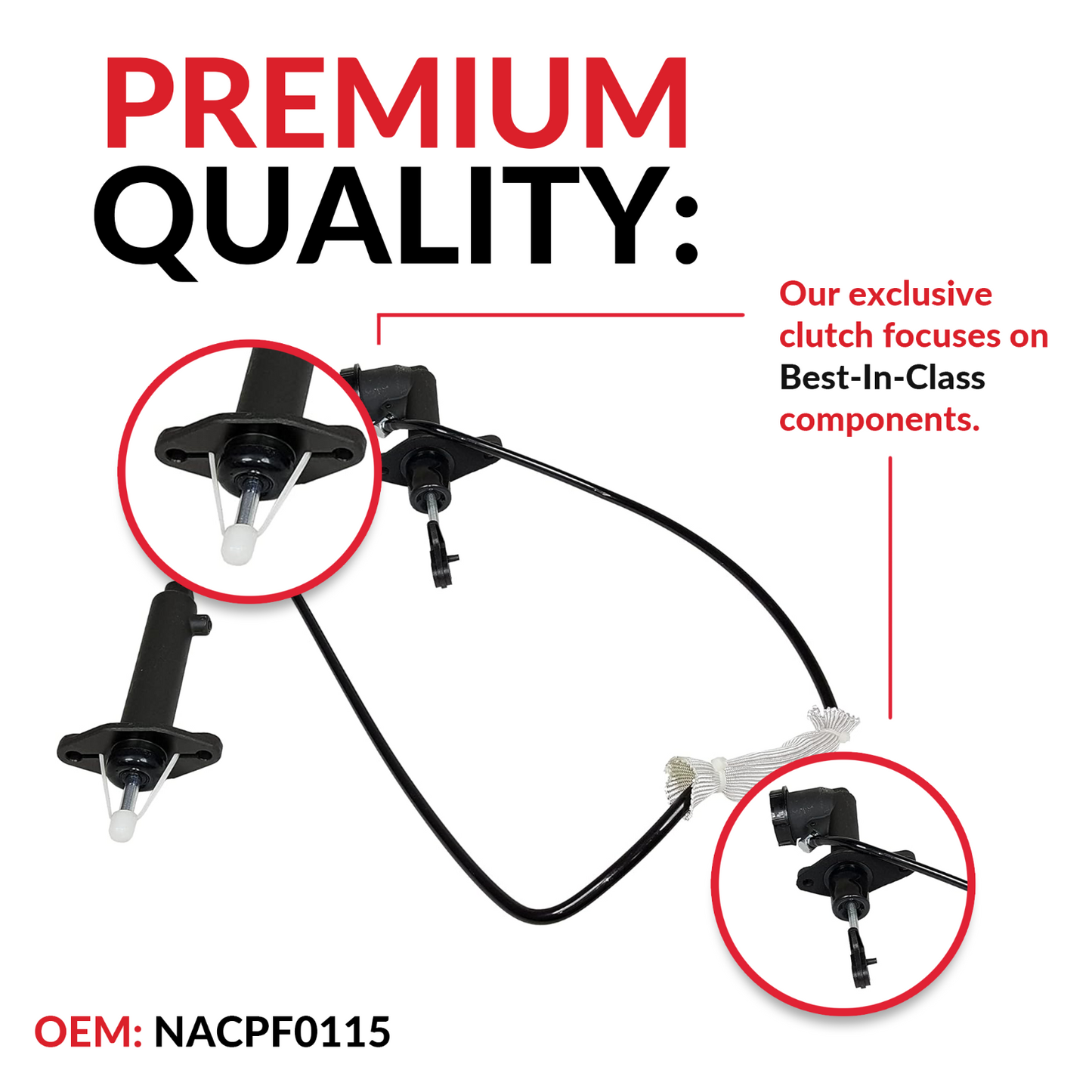 SECLUTCH Pre-Filled Master And Slave Cylinder With Line for 94-95 Wrangler 2.5L