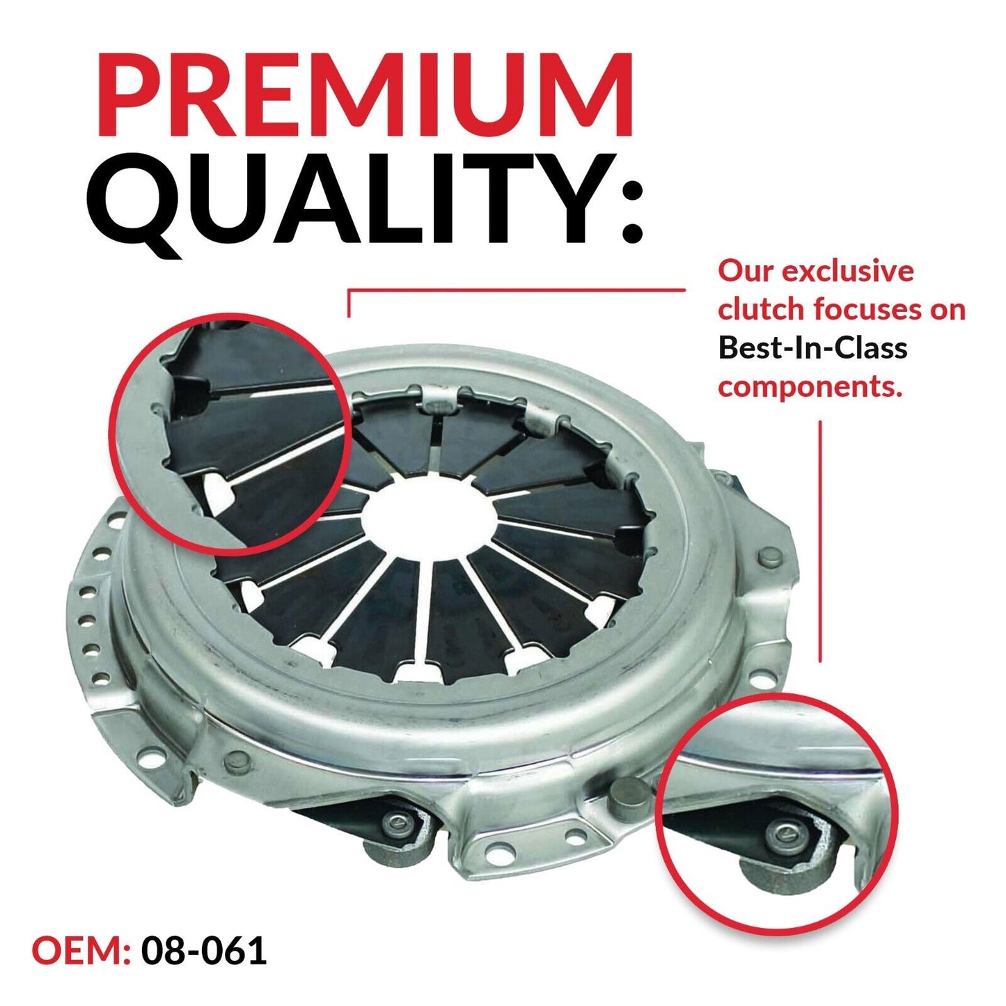 Clutch Kit for 09-20 Honda Fit Base Dx Ex Lx Sport Hatchback 1.5L L4 GAS SOHC