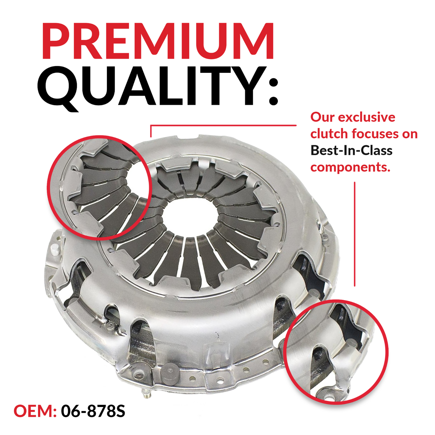 Clutch and Slave Kit for 09-17 Nissan Versa Tiida March Note 1.6L 4 Cyl Gas SOHC