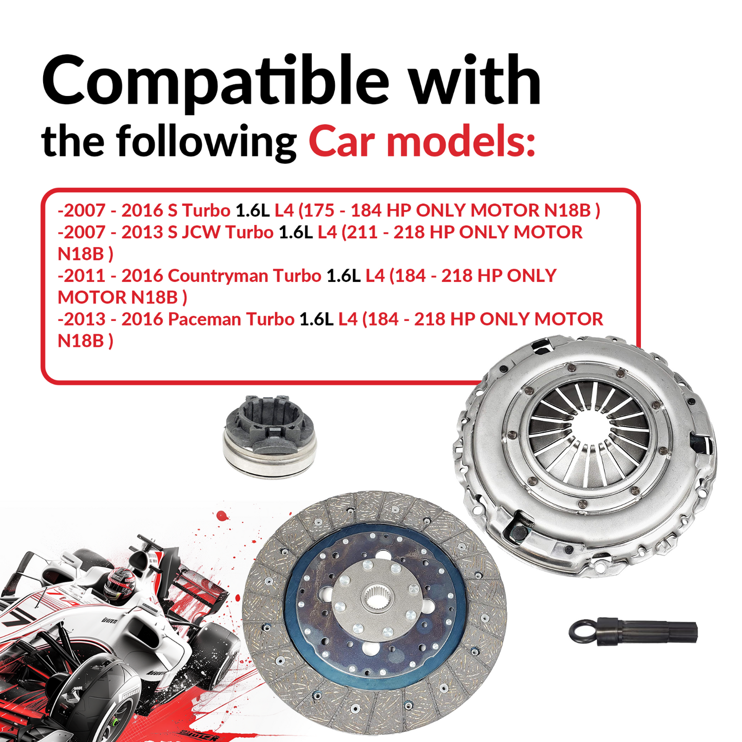 Clutch Kit 07-16 Cooper S JCW Countryman Paceman S ALL4 S Hot Chili S Salt 1.6L