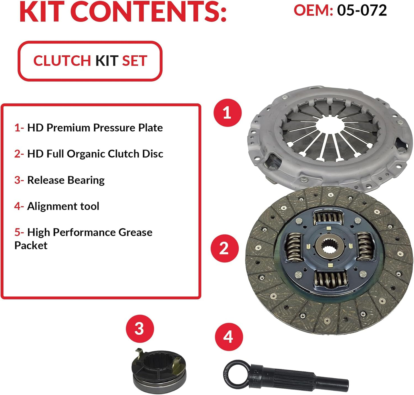 Clutch Kit fits 07-11 Kia Soul Sport Hyundai Elantra GLS 2.0L Gas Dohc