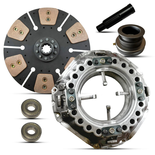 13" HD Ceramic Clutch Kit for Wood Chipper | Ford 300 6-Cyl | 1-3/8" 10T Rigid Disc | High Torque