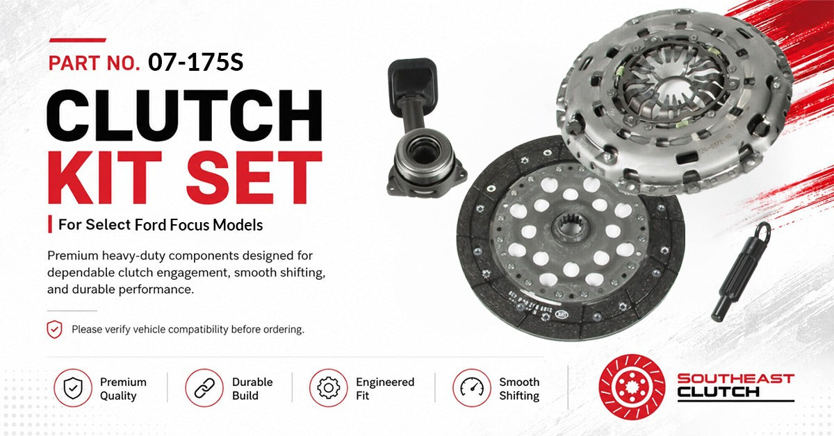 Southeast Clutch 07-175S Clutch Kit Set for 2002–2004 Ford Focus SVT | Premium HD Performance
