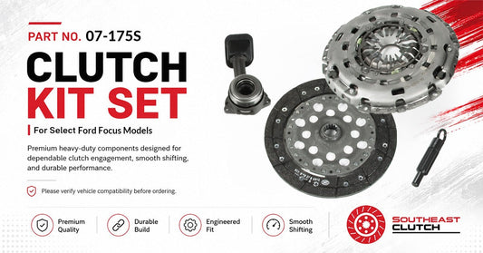 Southeast Clutch 07-175S Clutch Kit Set for 2002–2004 Ford Focus SVT | Premium HD Performance