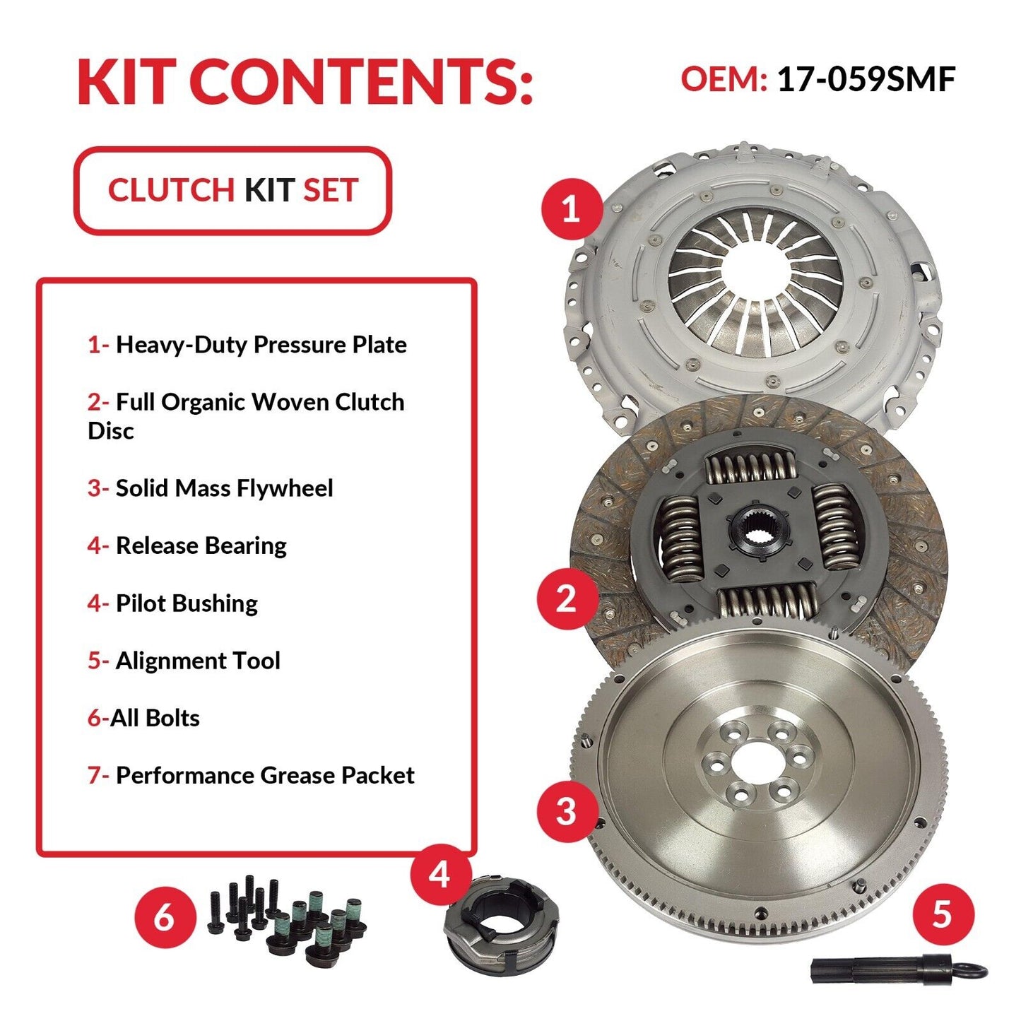 SECLUTCH Clutch Kit with Flyweel for 98-06 TT Golf Beetle Jetta 1.8L 1.9L L4 GAS