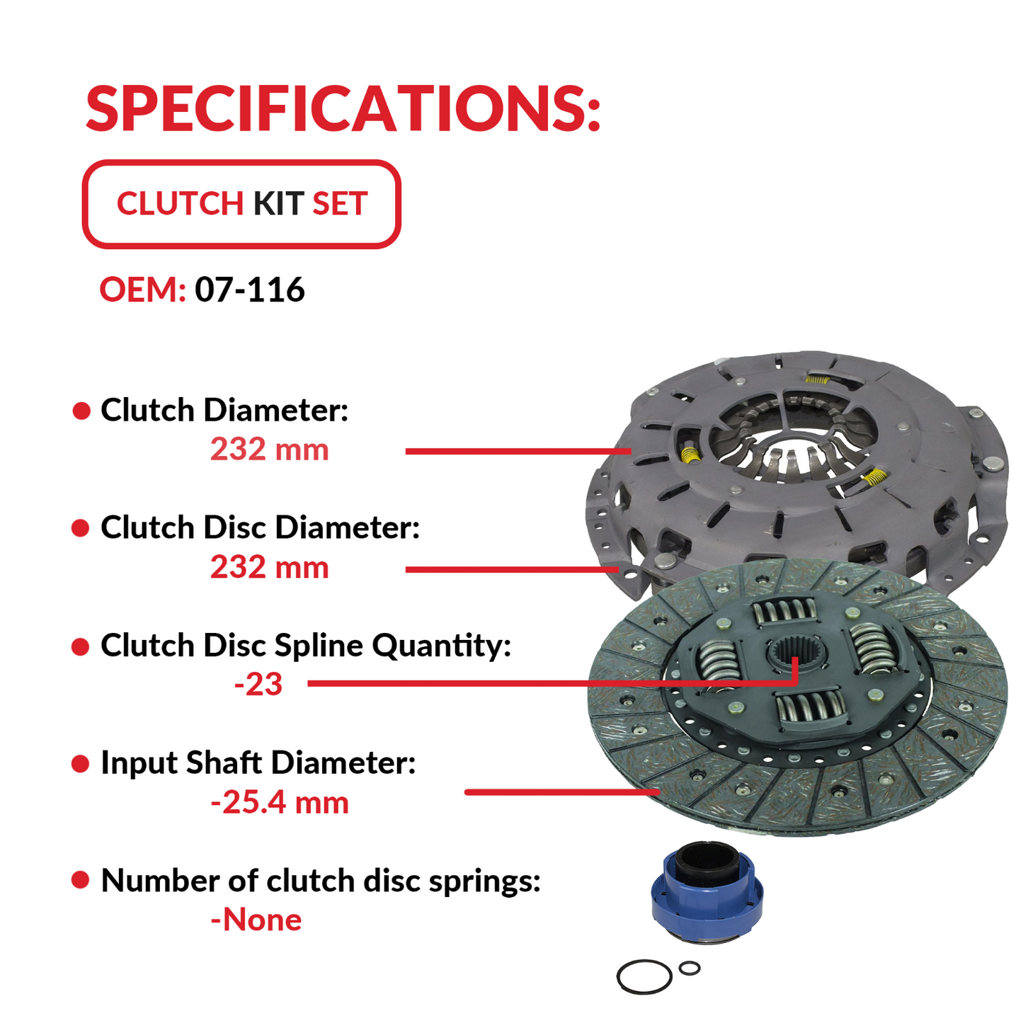 Clutch Kit Self Adjusting for Ford Ranger Splash Xl Xlt 95-11 2.3L 2.5L 3.0L