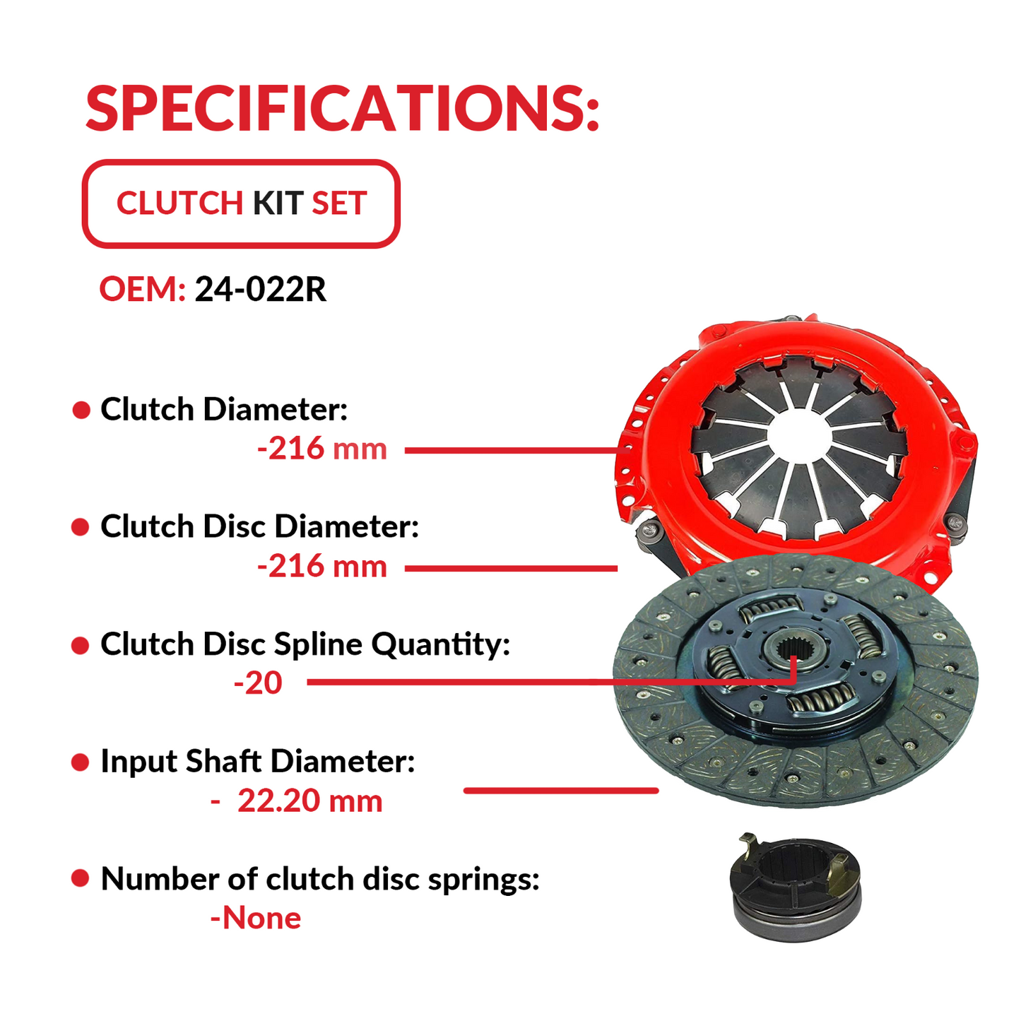 SECLUTCH Clutch Kit for 12-18 Veloster Accent Rio Soul 1.6L 1591CC Stage 1