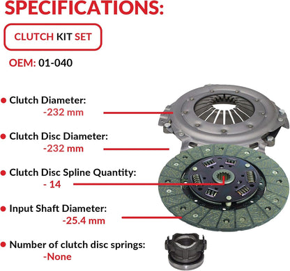 Clutch Kit fits 1994-2002 Jeep Cherokee Wrangler TJ SE Sport Base 2.5L 4 Cyl