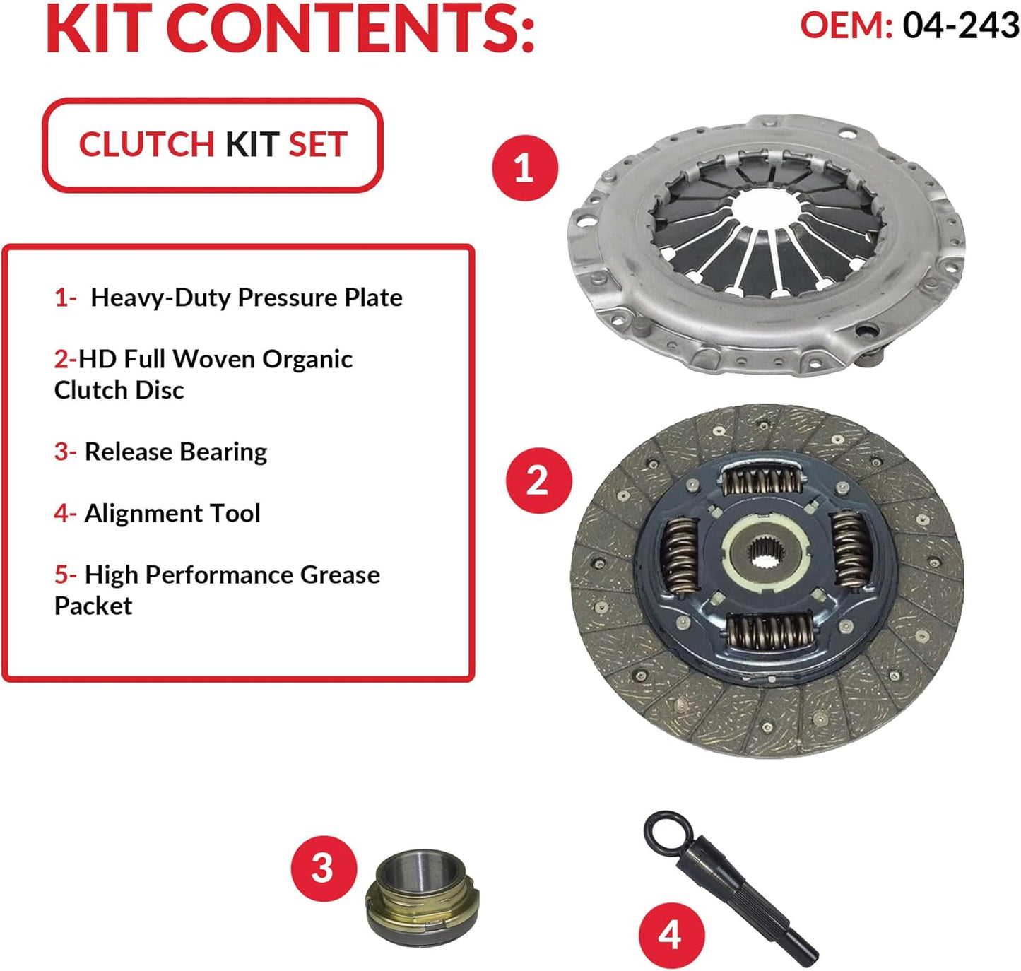 Clutch Kit fits Chevy Aveo Aveo 5 Pontiac G3 Wave Daewoo Lanos 00-16 1.6L L4