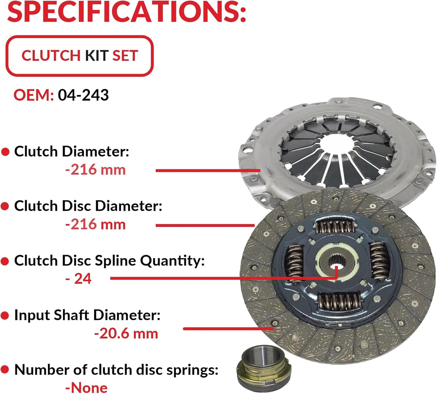 Clutch Kit fits Chevy Aveo Aveo 5 Pontiac G3 Wave Daewoo Lanos 00-16 1.6L L4