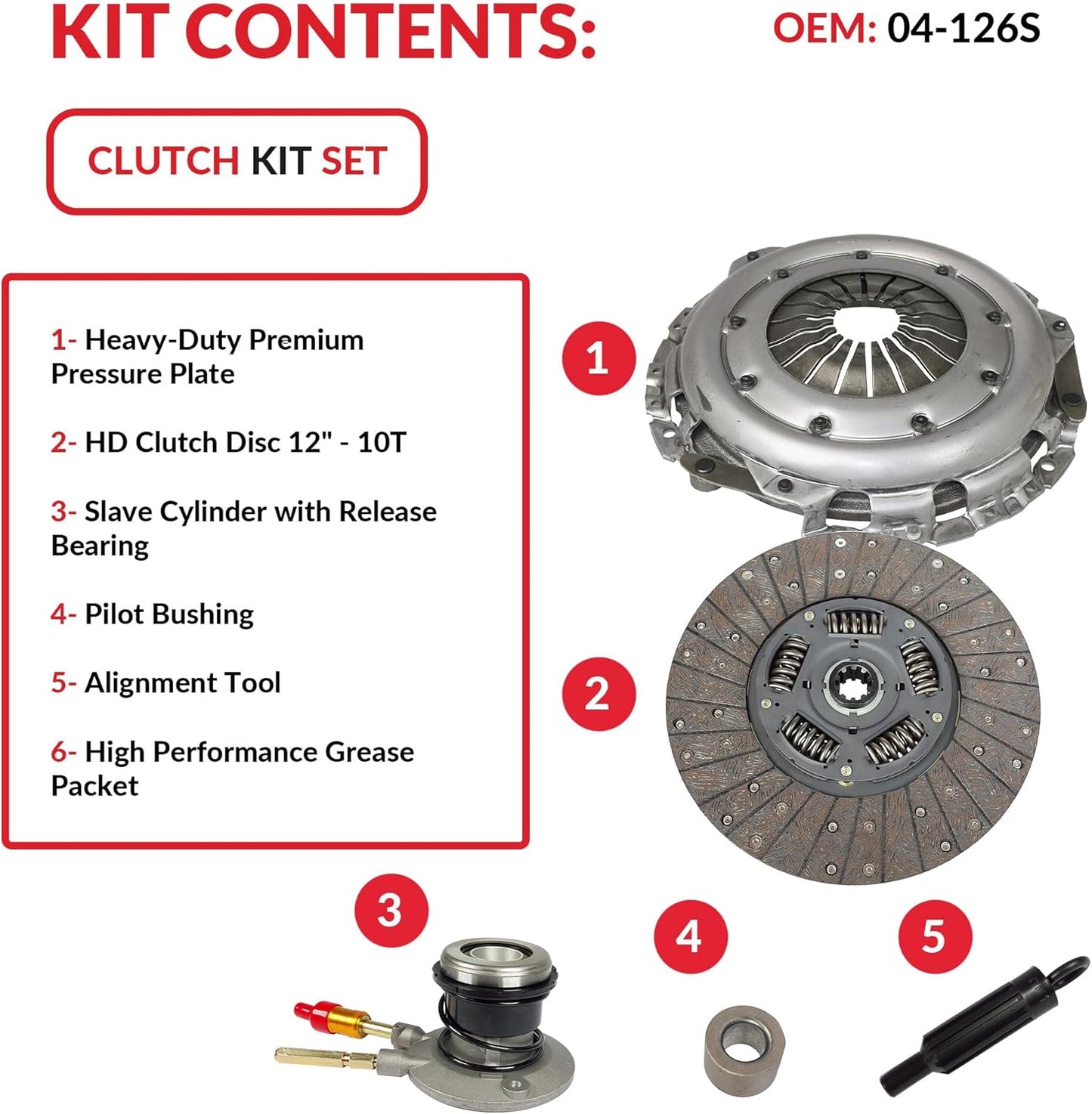 Clutch Kit Fits Chevy GMC Savana Sierra Yukon C Pickup 96-00 5.0L 5.7L 8Cyl