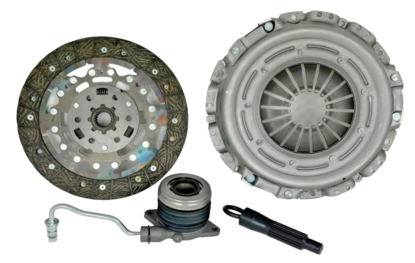 Clutch Kit and Slave Cylinder compatible with Dodge Dart GT Limited R/T STX 2013-2016 2.0L 2.4L 4L, Brushed Finish, Front Position